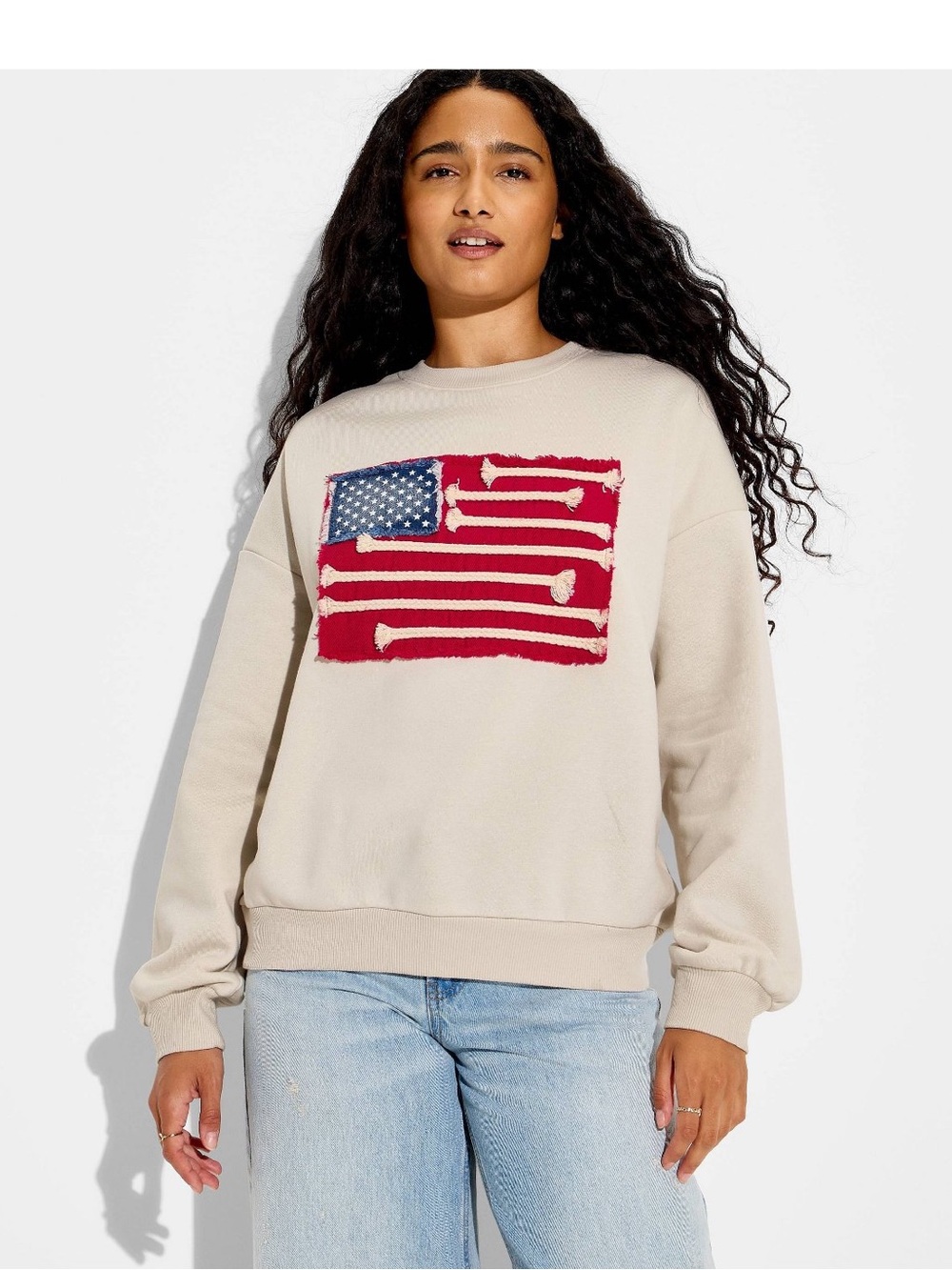 Viral Target American Flag Sweatshirt S NWT